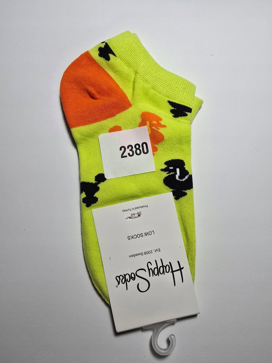 Kolorowe skarpety Happy Socks stopki unisex rozmiar 36-40 (2380)