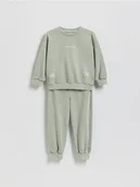 Spodenki dla niemowląt - Reserved - Dzianinowy komplet oversize - jasnozielony - miniaturka - grafika 1