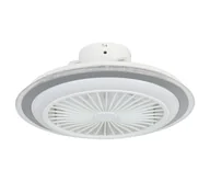 Wentylatory sufitowe - Eglo 35141-LED Ściemnialny wentylator sufitowy ALBUFEIRA 25,5W/230V białe/szare +RC - miniaturka - grafika 1