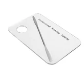 Gąbeczki do makijażu - TEMU Paleta do makijażu ze stali nierdzewnej Paleta kosmetyczna z szpachelką Narzędzie do makijażu Narzędzie do zdobienia paznokci Cień do powiek - miniaturka - grafika 1