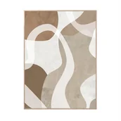 Obrazy i zdjęcia - Obraz w ramie abstrakcyjny Ground beżowo-brązowy 50 x 70 cm - miniaturka - grafika 1