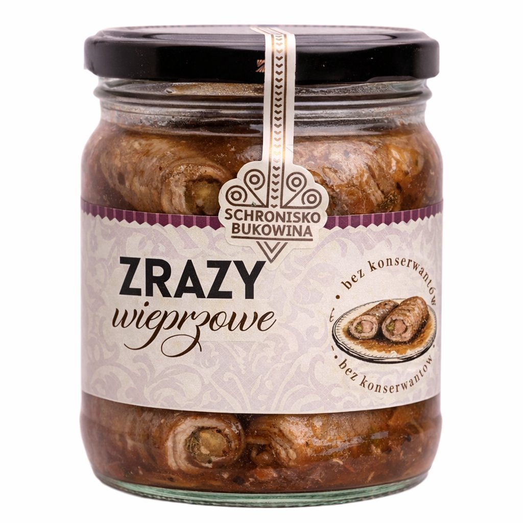 Zrazy Wieprzowe w Sosie 430g Schronisko Bukowina - Danie Gotowe Tradycyjna Kuchnia Polska