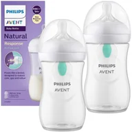 Butelki dla niemowląt - Zestaw 2X Butelka Philips Avent Responsywna Antykolkowa 260Ml Dla Dzieci1M+ - miniaturka - grafika 1