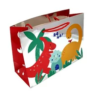 Opakowania i torebki na prezenty - Holo torba prezentowa Dinozaury 19 cm - miniaturka - grafika 1