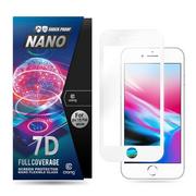 Szkła hartowane na telefon - Crong 7D Nano Flexible Glass - Szkło hybrydowe 9H na cały ekran iPhone 8 Plus / 7 Plus (White) - miniaturka - grafika 1