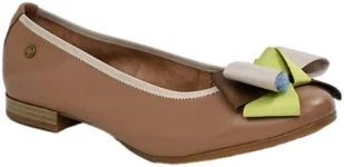 Baleriny Modne Maciejka P6801-14 00 Jasny Brąz Skóra Naturalna - MACIEJKA - Baleriny - miniaturka - grafika 1