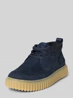 Półbuty męskie - Buty sznurowane z fakturowaną podeszwą - miniaturka - grafika 1