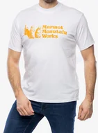 Czapki męskie - Koszulka z nadrukiem Marmot MMW Tee S/S - white - miniaturka - grafika 1