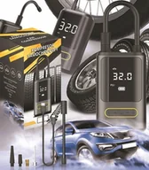 Akcesoria motoryzacyjne - KOMPRESOR SAMOCHODOWY MINI BEZPRZEWODOWA POMPKA DO OPON AUTA ROWERU MOTORU - miniaturka - grafika 1