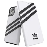 Adidas OR Booklet Case PU iPhone 12 biało czarny/white black