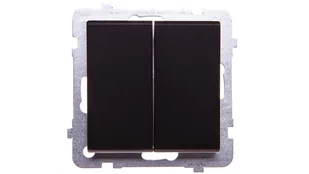 LEDart schodowy + 1-biegunowy, Ospel SONATA ŁP-9R/m/33, bez ramki, kolor czarny metalik - Wyłączniki światła i elektryczne - miniaturka - grafika 1