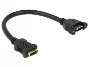 Delock Kabel Cable HDMI A female HDMI A female panel-mount 25 cm 85100 - Kable - miniaturka - grafika 1