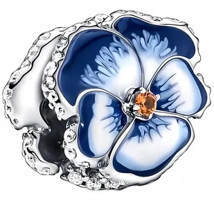 Charms Zawieszka Charms Kwiat Niebieski Bratek Charmsy Trusky - Bransoletki - miniaturka - grafika 1