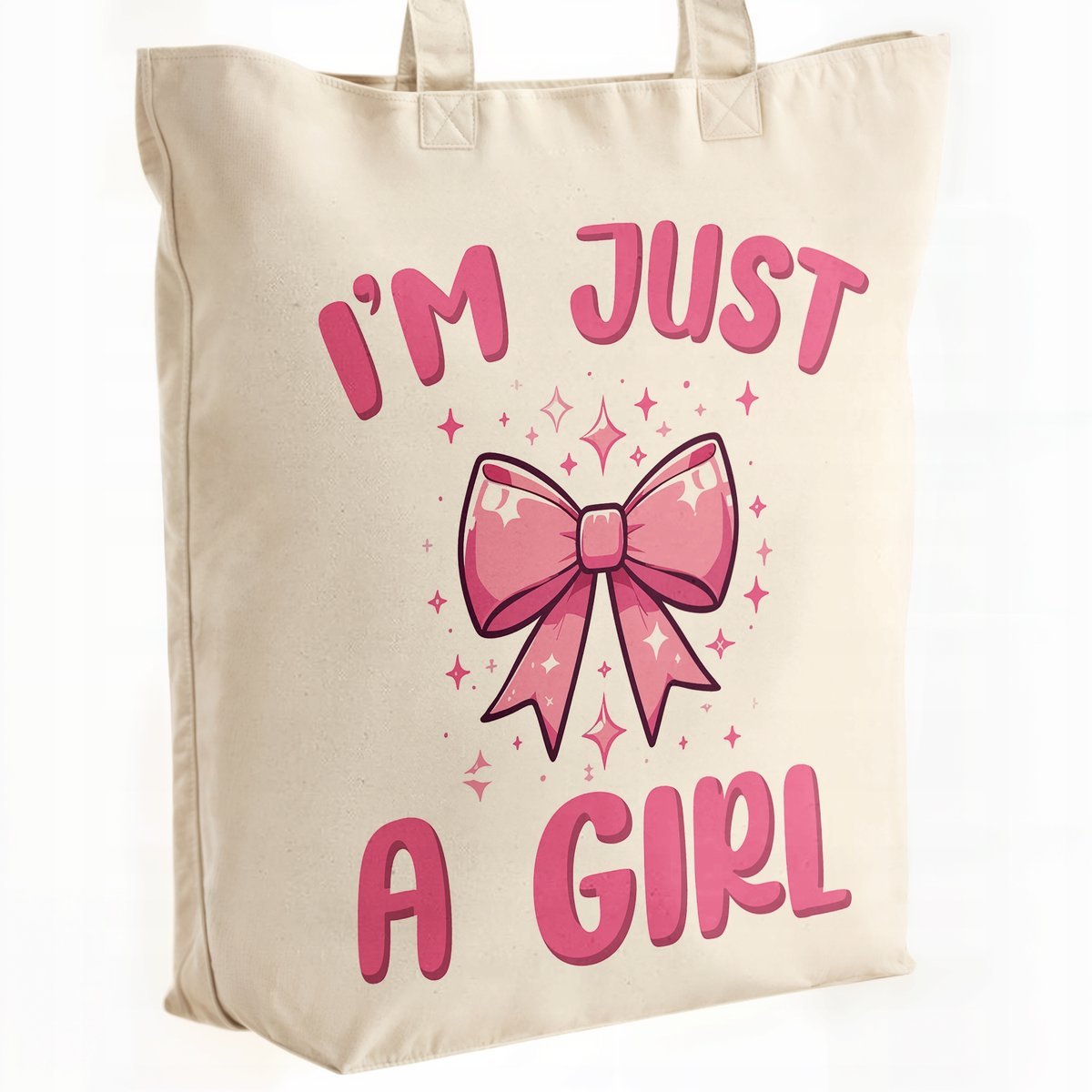 Torba bawełniana premium I'm Just A Girl Mem Zabawny Prezent