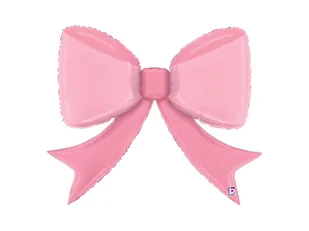 Balon foliowy Kokardka różowa - 90x73 cm - 1 szt. - Balony i akcesoria - miniaturka - grafika 1