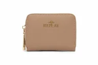 Portfele - Replay Damski FW5337 portfel z akcesoriami podróżnymi, 074 Dirty Pale Beige, 074 Dirty Pale Beige, L 11 X H 7 X D 2 CM - miniaturka - grafika 1