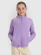 Bluzy dla dziewczynek - 4F Polar ze stójką slim dziewczęcy - fioletowy 122 (6-7 lat) - miniaturka - grafika 1