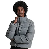 Kurtki damskie - Superdry Studios Alpine Down Jacket Kurtka damska, Szary wool, XS - miniaturka - grafika 1