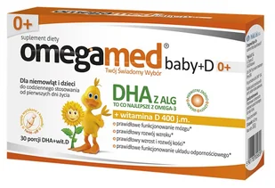Omegamed baby + D Dha z Alg 30 kaspułek - Witaminy i minerały - miniaturka - grafika 1