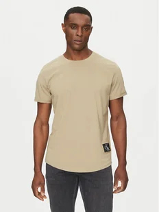 Calvin Klein Jeans T-Shirt J30J323482 Beżowy Regular Fit - Koszulki męskie - miniaturka - grafika 1