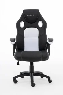 Raptor Gaming RG-GS-40 Fotel gamingowy Obite siedzisko Czarny, Biały - Fotele gamingowe - miniaturka - grafika 1