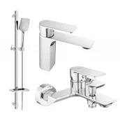 Baterie umywalkowe - Mexen Alexa DQ62 zestaw wannowy, chrom - miniaturka - grafika 1