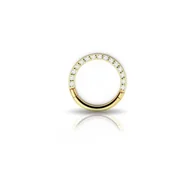 Kolczyki - Tytanowy złoty Clicker Kółko z cyrkoniami 1,2/8 - miniaturka - grafika 1