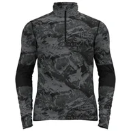 Koszulki sportowe męskie - Koszulka męska Odlo BL TOP turtle neck l/s half zip WHISTLER - miniaturka - grafika 1