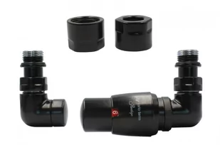 Zawór termostatyczny trójosiowy Vision czarny mat prawy Cu - Zawory i kraniki Zawór termostatyczny trójosiowy Vision czarny mat prawy Cu - Zawory i kraniki - miniaturka - grafika 1