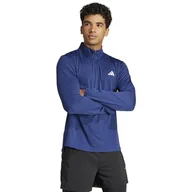 Bluzy męskie - adidas Męska bluza z zamkiem 1/4, M, ciemnoniebieska, Ciemnoniebieski, M - miniaturka - grafika 1