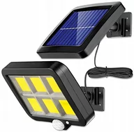 Lampy ogrodowe - Naświetlacz Solarny LED Halogen Lampa Ogrodowa 6500K IP65 Czujnik Ruchu i Zmierzchu DECRO LUMILED - miniaturka - grafika 1