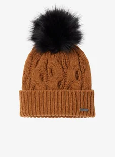 Czapka zimowa damska Columbia Boundless Days Cable Knit Pom Beanie - camel brown - Czapki damskie - miniaturka - grafika 1