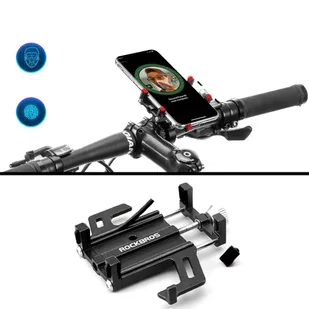 Uchwyt rowerowy RockBros 699-BK na kierownicę do telefonu na rower motor hulajnogę Czarny - Akcesoria rowerowe - miniaturka - grafika 8
