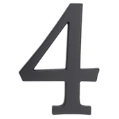 Akcesoria do drzwi - Cyfra aluminiowa "4" 190 mm grafit - miniaturka - grafika 1