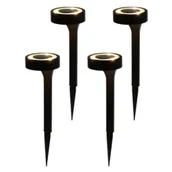 Lampy ogrodowe - ProGarden Lampka solarna do wbicia czarna h40cm - miniaturka - grafika 1