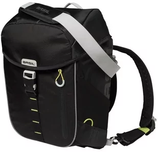 Basil Miles Daypack, pojedyncza torba, 14L, Black Lime, czarny BAS17750 - Sakwy rowerowe - miniaturka - grafika 1