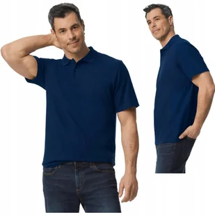 Koszulka POLO Polówka Męska BAWEŁNA Double Pique Gildan 64800 GRANAT 4XL - Koszulki męskie - miniaturka - grafika 1