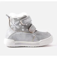 Buty dla dziewczynek - Śniegowce dziecięce Big Star KK374190 srebrny - miniaturka - grafika 1