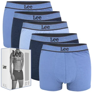 LEE Bokserki Męskie Bawełniane 32130 Niebieskie 5 Sztuk Rozmiar XL - Majtki męskie - miniaturka - grafika 1