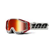 Gogle i okulary motocyklowe - 100% 50110-385-02 Racecraft Suez okulary, soczewka lustrzana, dla dorosłych, pomarańczowe/srebrne - miniaturka - grafika 1