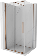 Kabiny prysznicowe - Mexen Velar kabina prysznicowa rozsuwana 120x110 cm, transparent, różowe złoto - 871-120-110-01-60 - miniaturka - grafika 1