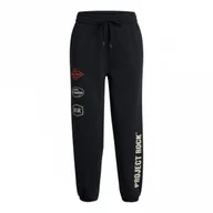 Spodnie sportowe damskie - Damskie spodnie dresowe Under Armour Project Rock W Hwt Pnt Tools - czarne - UNDER ARMOUR - miniaturka - grafika 1