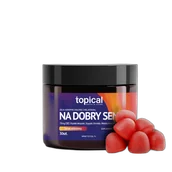 Suplementy naturalne - Żelki CBD Wiśniowe z melatoniną Na Dobry Sen FORTE kozłek + chmiel – TOPICAL - miniaturka - grafika 1