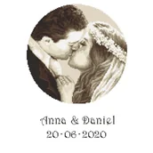 Pasmanteria - Haft krzyżykowy - Zestaw do haftu - Pamiątka ślubna - Młoda para - miniaturka - grafika 1