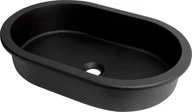 Umywalki - Deante Silia Umywalka granitowa podblatowa/wpuszczana owalna nero CQS_NU6U - miniaturka - grafika 1