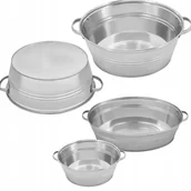 Inne artykuły do sprzątania - MISKA OCYNKOWANA 13L WANNA MISA DONICA DONICZKA STALOWA OKRĄGŁA KWIATY WODĘ - miniaturka - grafika 1