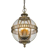 Lampy sufitowe - Wisząca lampa na taras Halleron KL-HALLERON-8M-BU Kichler kula IP44 brąz przezroczysty - miniaturka - grafika 1