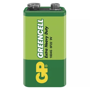 Bateria cynkowo-węglowa, 9V, 9V, GP, folia, 1-pack, Greencell - Baterie i akcesoria - miniaturka - grafika 1