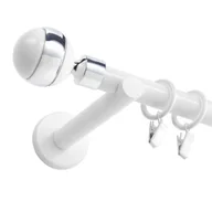 Karnisze - Karnisz pojedynczy Kula 19 mm 200 cm biały - miniaturka - grafika 1