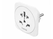 Ładowarki do telefonów - HAMA ADAPTER PODRÓŻNY GNIAZDO UNIWERSALNE -> WTYK EU BIAŁY - miniaturka - grafika 1